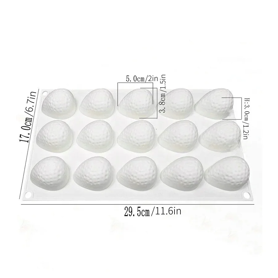 15 Cavity Strawberry Silicone  - Kitchen Baking Decor recension och pris