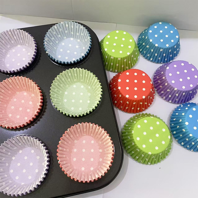 100Pcs/200Pcs Polka Dot Cake P - Kitchen Paper For Baking recension och pris