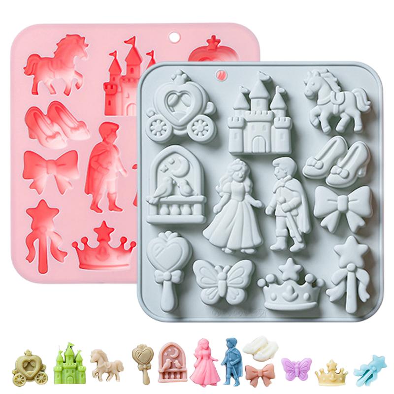 HOT!12 Cavity Prince, Princess - Silicone Cake Mold recension och pris