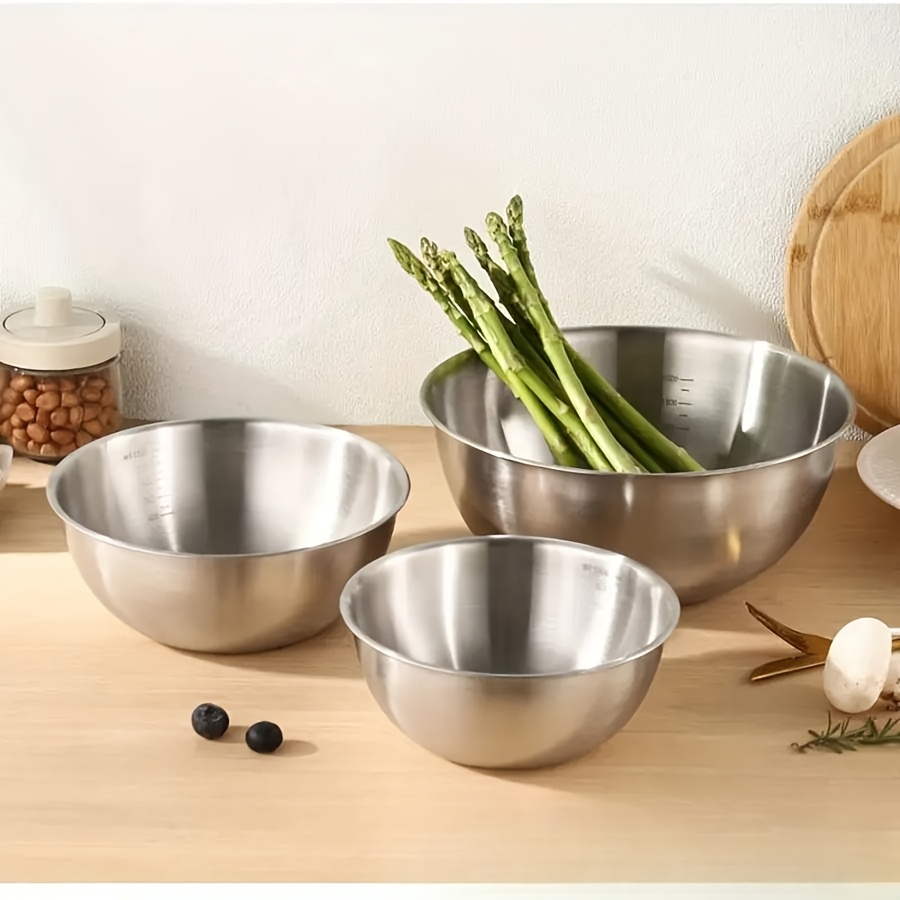 3pcs Stainless Steel Salad Bow - Baking Kitchen Set recension och pris
