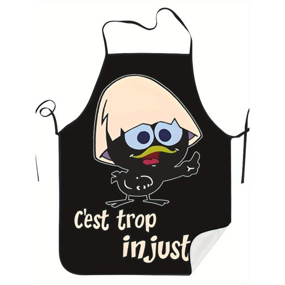 Cartoon Chicken Print Apron Bl - Kitchen Baking Background recension och pris