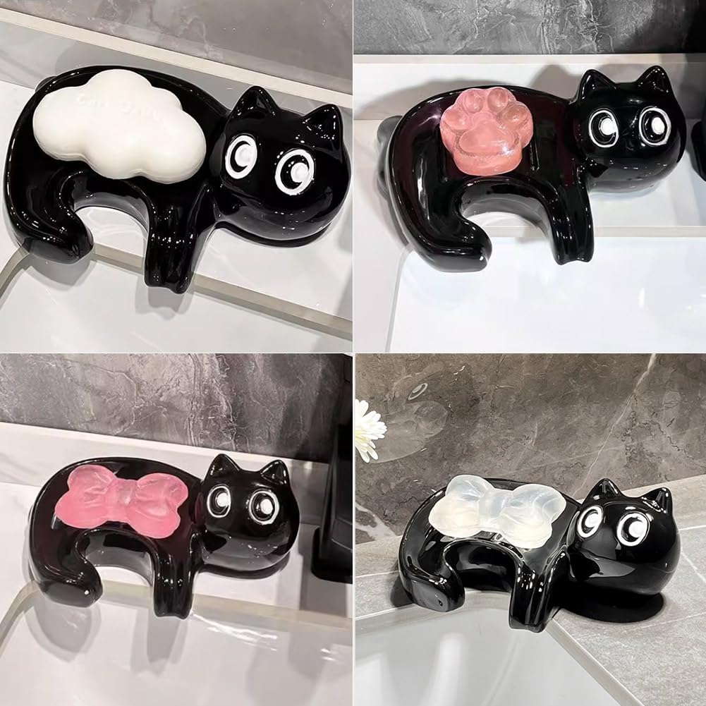 Cute Ceramic Soap Dish Cat Soa - Kitchen Zo recension och pris