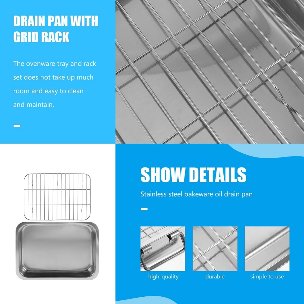 1 Set Stainless Steel Roasting - Kitchen Baking Pan Set recension och pris