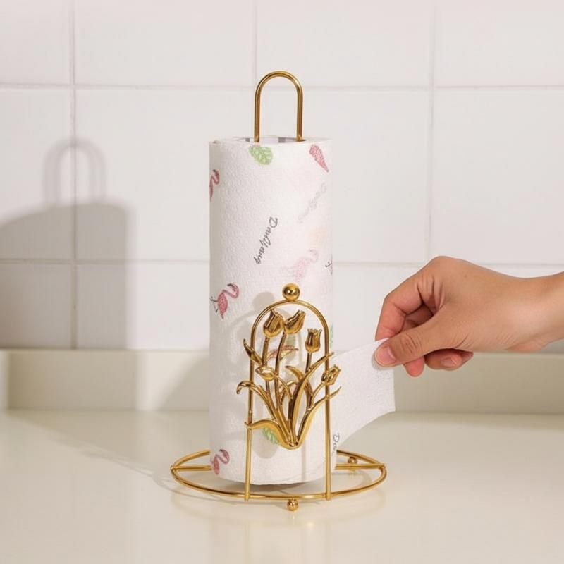 #@Retro Iron Tree Paper Towel  - Kitchen Baking Paper Holder recension och pris