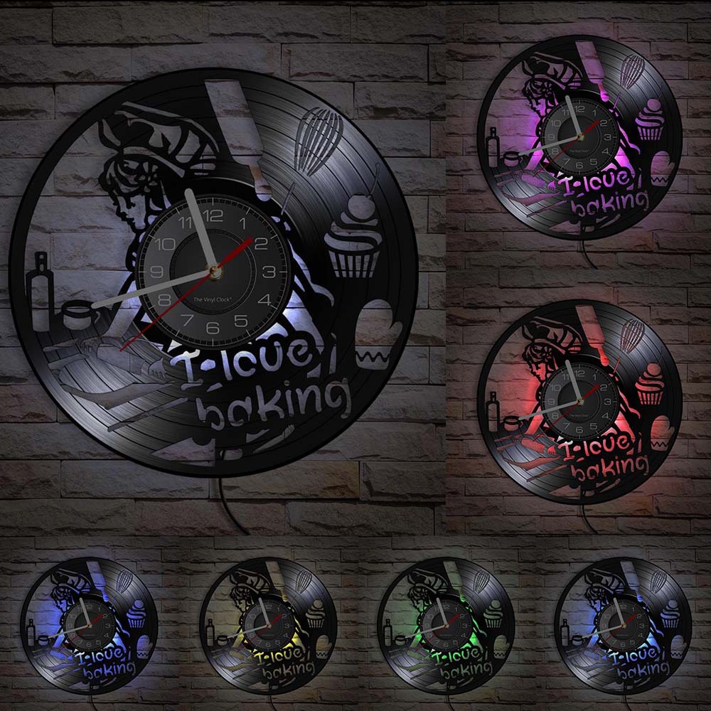 Baking Vinyl Record Wall Clock - Kitchen And Baking Life recension och pris