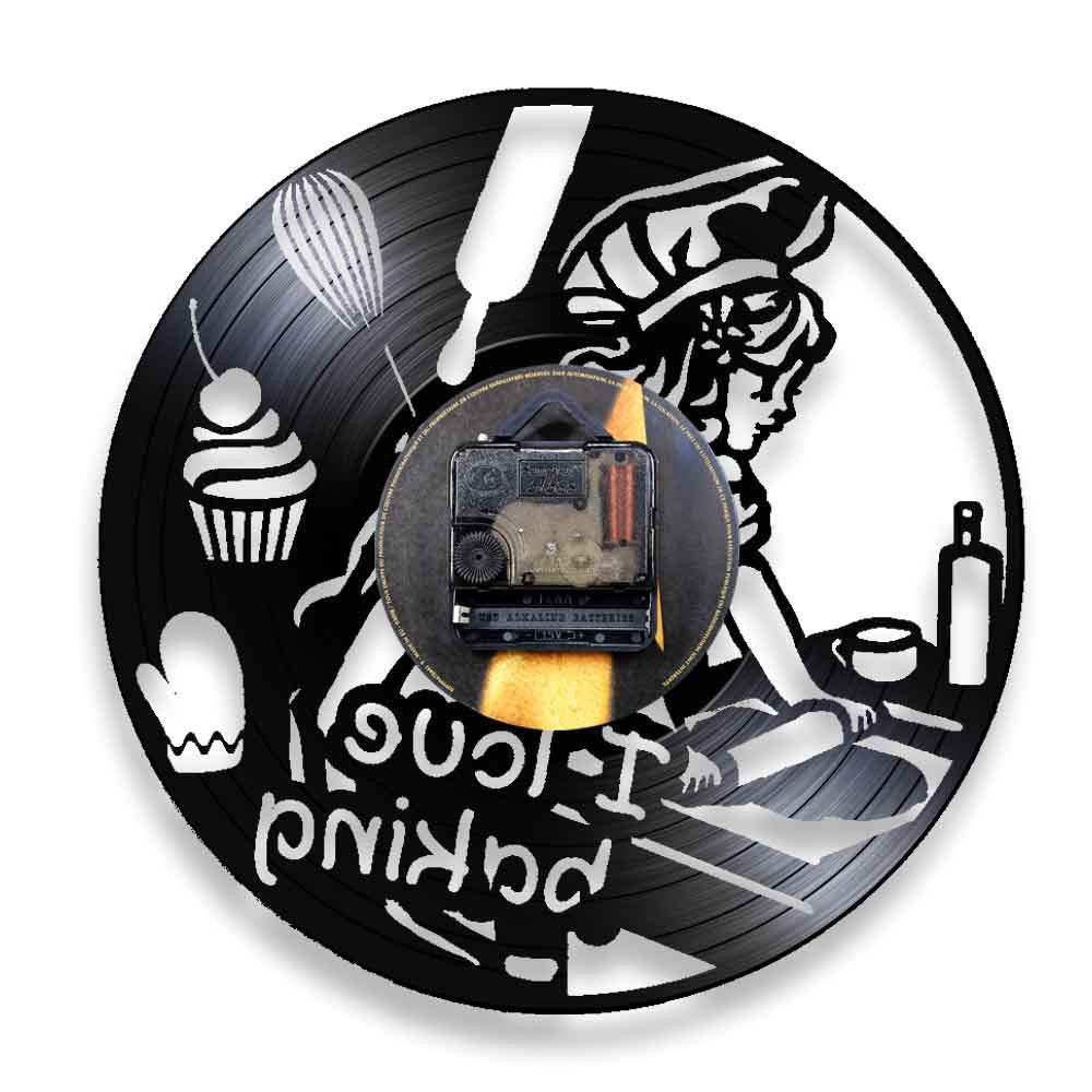 Baking Vinyl Record Wall Clock - Kitchen And Baking Life recension och pris