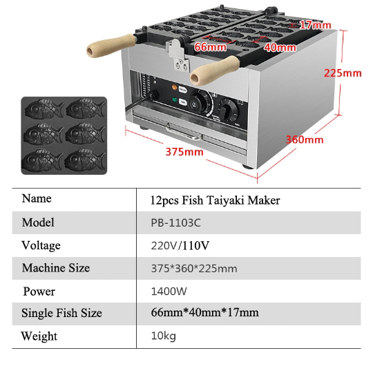 12pcs Mini Fish Shape Taiyaki  - Mini Kitchen Baking recension och pris